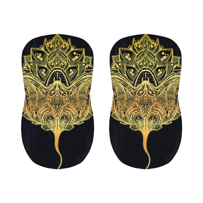 Golden Spiritual Stingray Print Bar Stool Covers