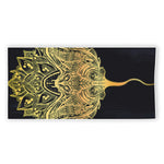 Golden Spiritual Stingray Print Beach Towel