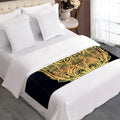 Golden Spiritual Stingray Print Bed Runner