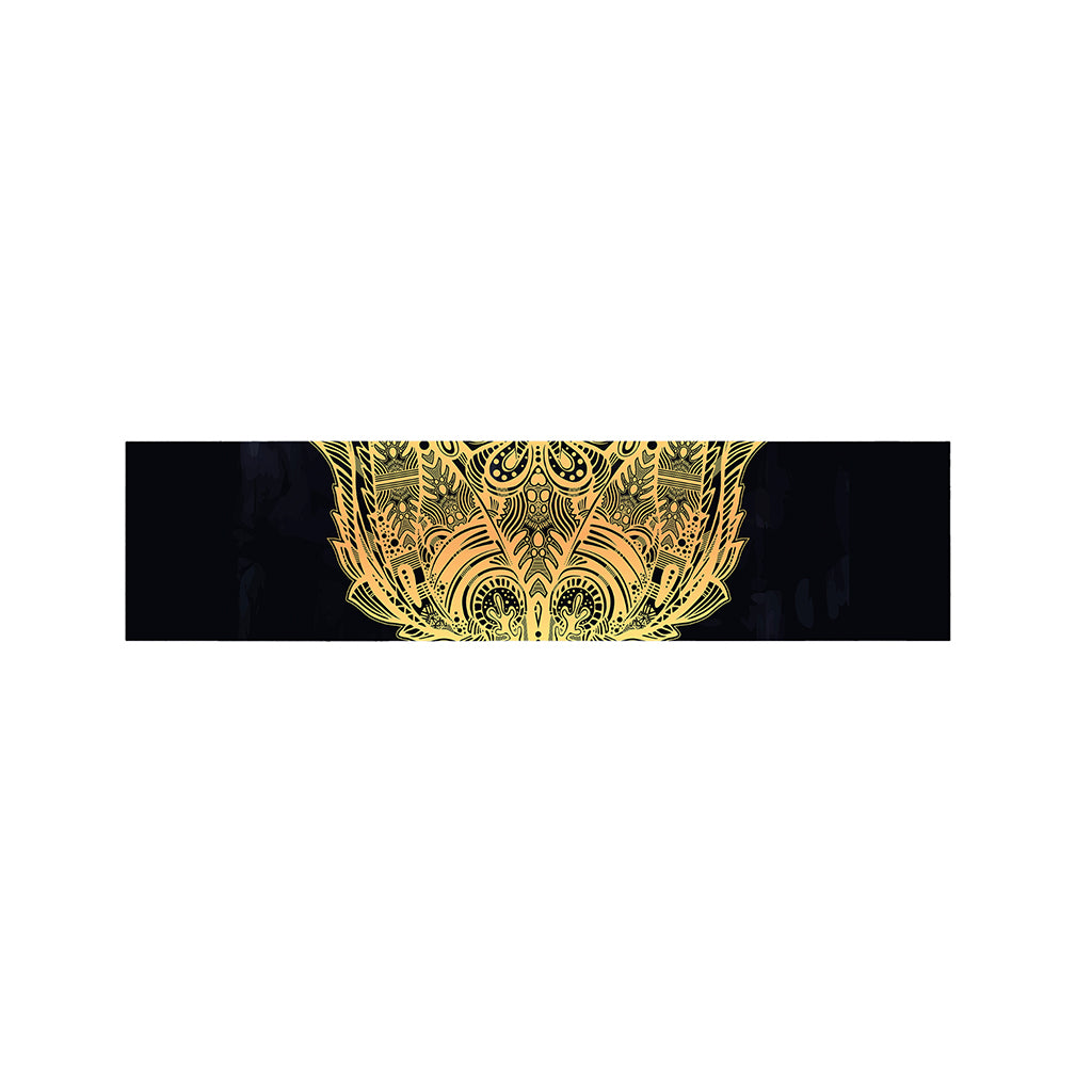 Golden Spiritual Stingray Print Bed Runner