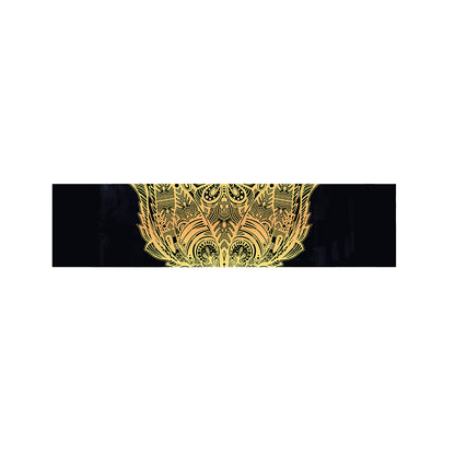 Golden Spiritual Stingray Print Bed Runner