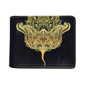 Golden Spiritual Stingray Print Bifold Wallet