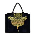 Golden Spiritual Stingray Print Canvas Tote Bag