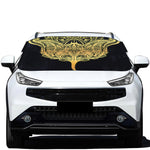 Golden Spiritual Stingray Print Car Windshield Snow Cover