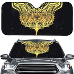 Golden Spiritual Stingray Print Car Windshield Sun Shade