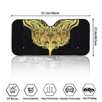 Golden Spiritual Stingray Print Car Windshield Sun Shade