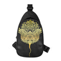 Golden Spiritual Stingray Print Sling Bag