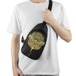 Golden Spiritual Stingray Print Chest Bag