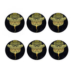 Golden Spiritual Stingray Print Coaster Set