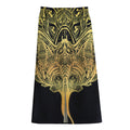 Golden Spiritual Stingray Print Cotton Front Slit Maxi Skirt
