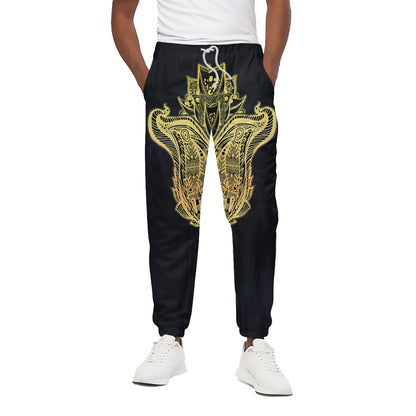 Golden Spiritual Stingray Print Cotton Pants