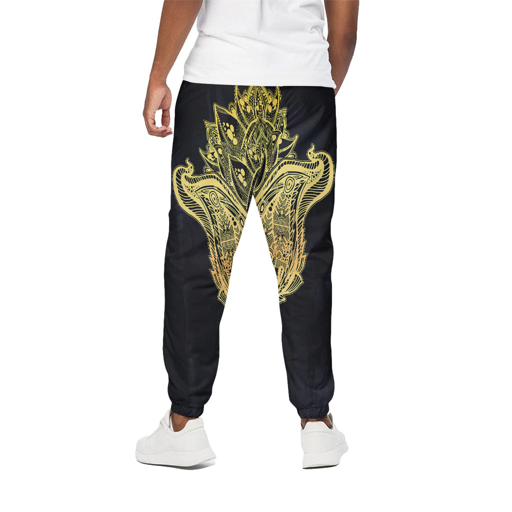 Golden Spiritual Stingray Print Cotton Pants