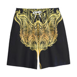 Golden Spiritual Stingray Print Cotton Shorts