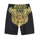 Golden Spiritual Stingray Print Cotton Shorts
