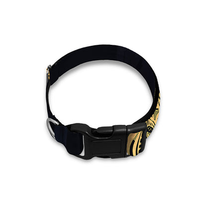 Golden Spiritual Stingray Print Dog Collar