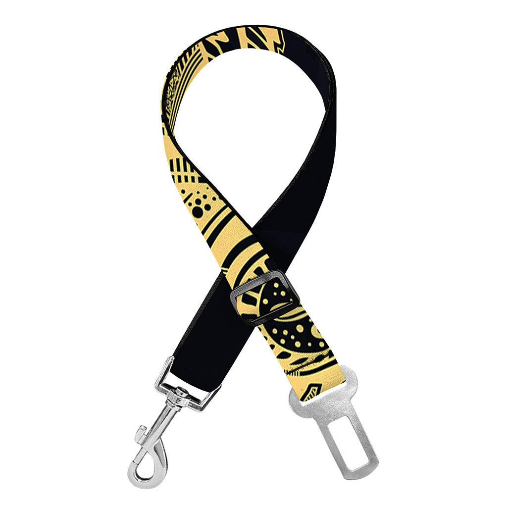 Golden Spiritual Stingray Print Dog Seat Belt