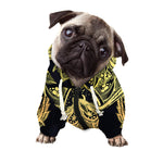 Golden Spiritual Stingray Print Dog Zip Up Hoodie