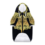 Golden Spiritual Stingray Print Dog Zip Up Hoodie