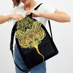 Golden Spiritual Stingray Print Drawstring Backpack