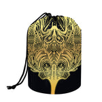Golden Spiritual Stingray Print Drawstring Makeup Bag