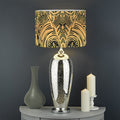 Golden Spiritual Stingray Print Drum Lamp Shade