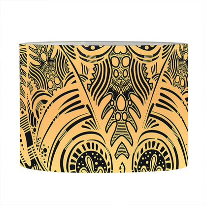 Golden Spiritual Stingray Print Drum Lamp Shade