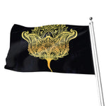 Golden Spiritual Stingray Print Flag