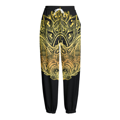 Golden Spiritual Stingray Print Fleece Lined Knit Pants