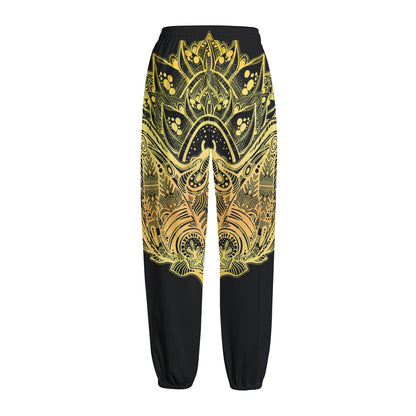 Golden Spiritual Stingray Print Fleece Lined Knit Pants