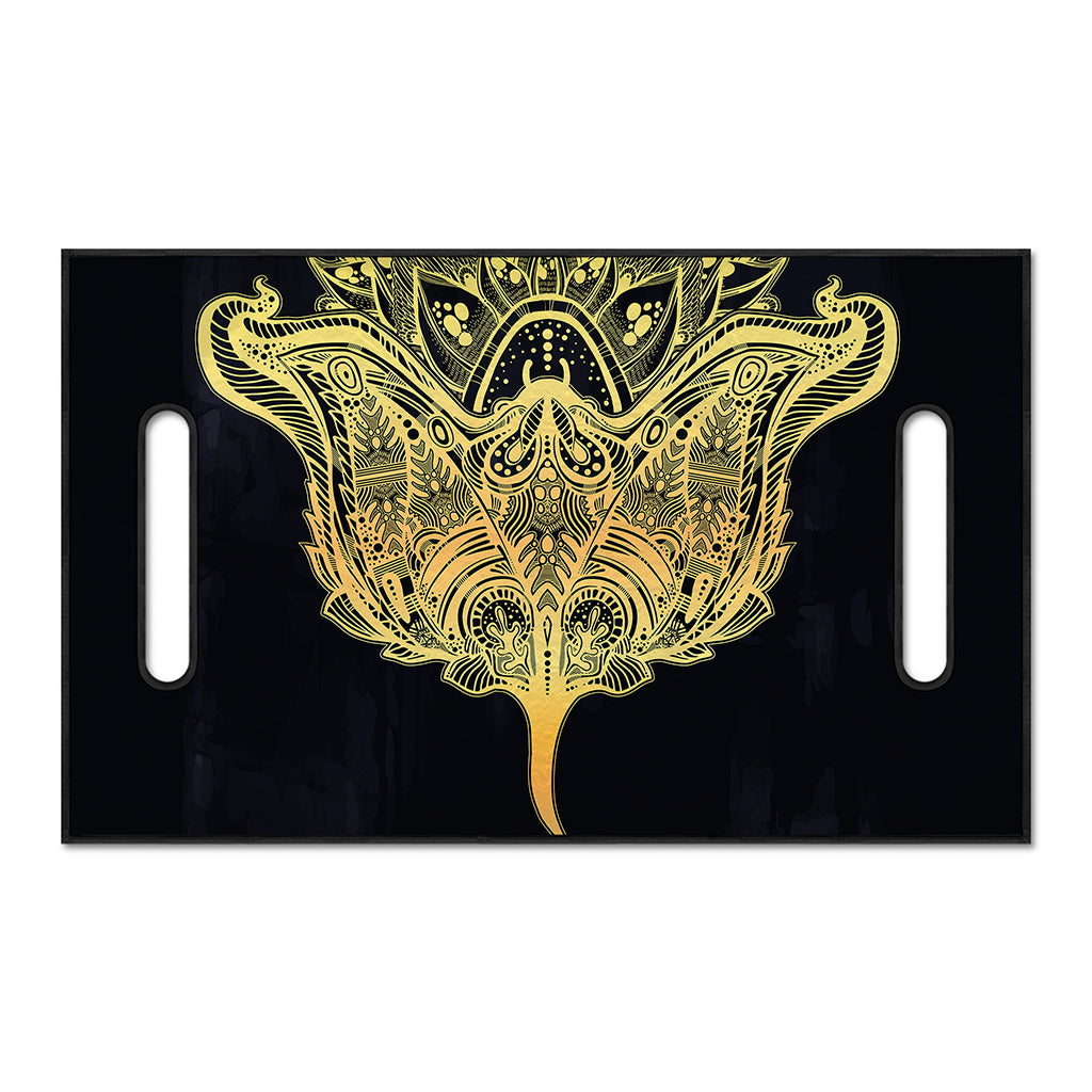 Golden Spiritual Stingray Print Golf Cart Seat Cover