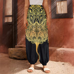 Golden Spiritual Stingray Print Harem Pants