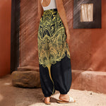 Golden Spiritual Stingray Print Harem Pants