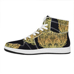 Golden Spiritual Stingray Print High Top Leather Sneakers