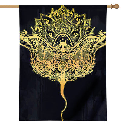 Golden Spiritual Stingray Print House Flag