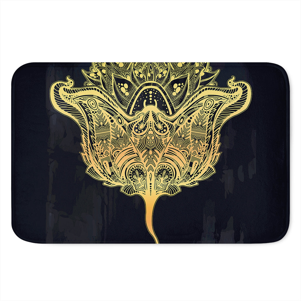 Golden Spiritual Stingray Print Indoor Door Mat