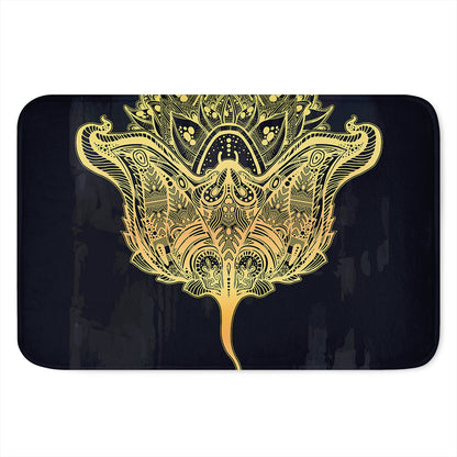 Golden Spiritual Stingray Print Indoor Door Mat