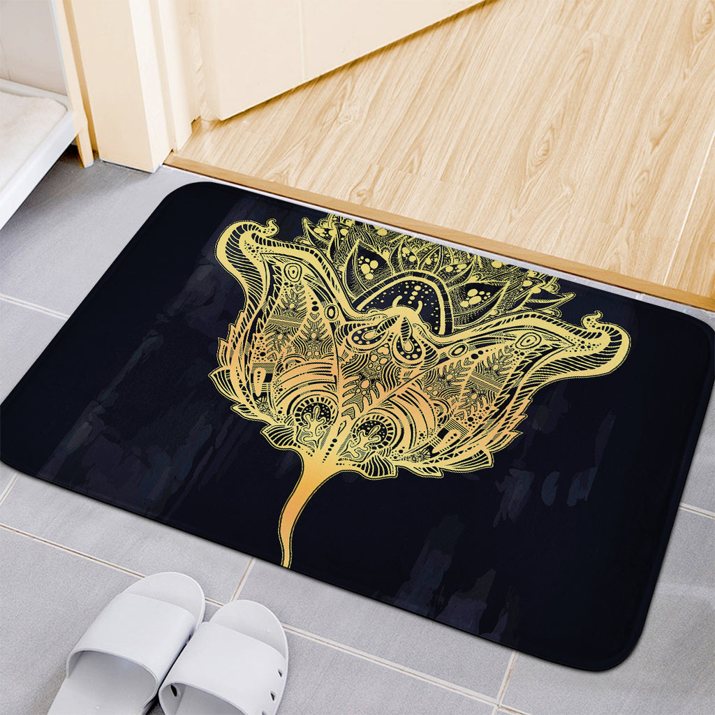 Golden Spiritual Stingray Print Indoor Door Mat