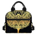 Golden Spiritual Stingray Print Insulated Lunch Bag