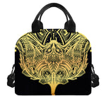 Golden Spiritual Stingray Print Insulated Lunch Bag