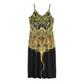 Golden Spiritual Stingray Print Jersey Midi Cami Dress