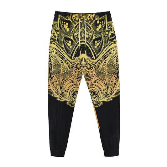 Golden Spiritual Stingray Print Jogger Pants