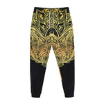 Golden Spiritual Stingray Print Jogger Pants
