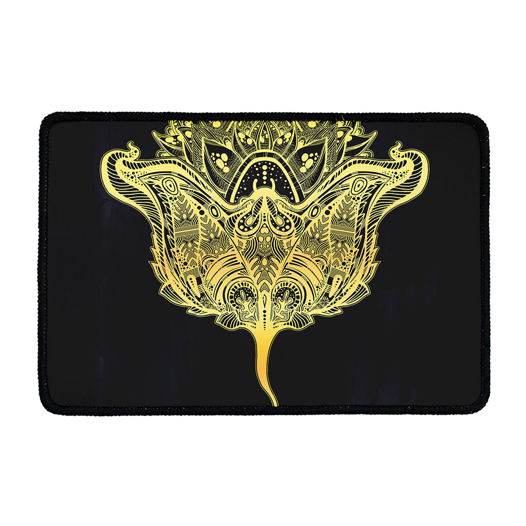Golden Spiritual Stingray Print Kitchen Mat