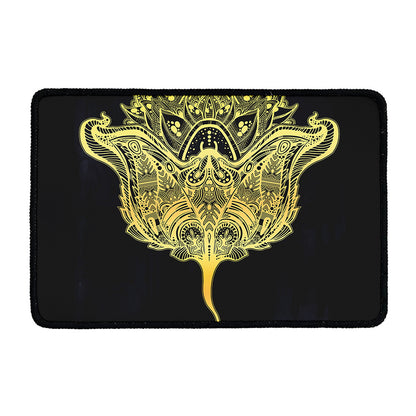 Golden Spiritual Stingray Print Kitchen Mat