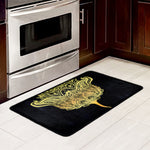 Golden Spiritual Stingray Print Kitchen Mat