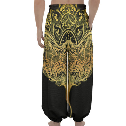 Golden Spiritual Stingray Print Lantern Pants