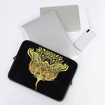 Golden Spiritual Stingray Print Laptop Sleeve
