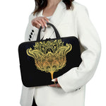 Golden Spiritual Stingray Print Laptop Sleeve With Handle