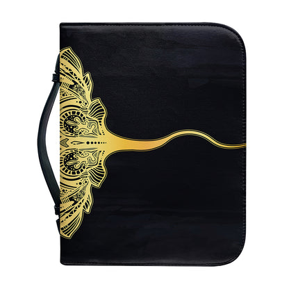 Golden Spiritual Stingray Print Leather Bible Cover