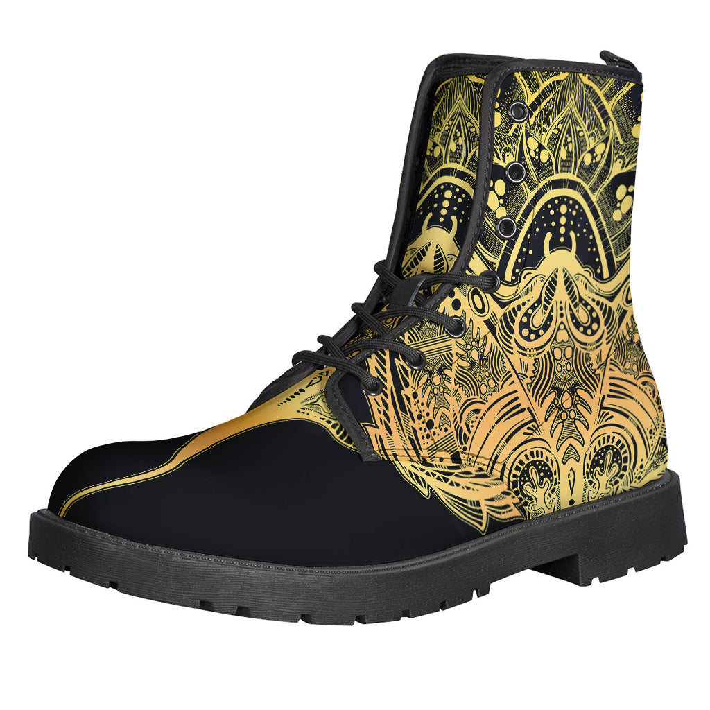 Golden Spiritual Stingray Print Backpack